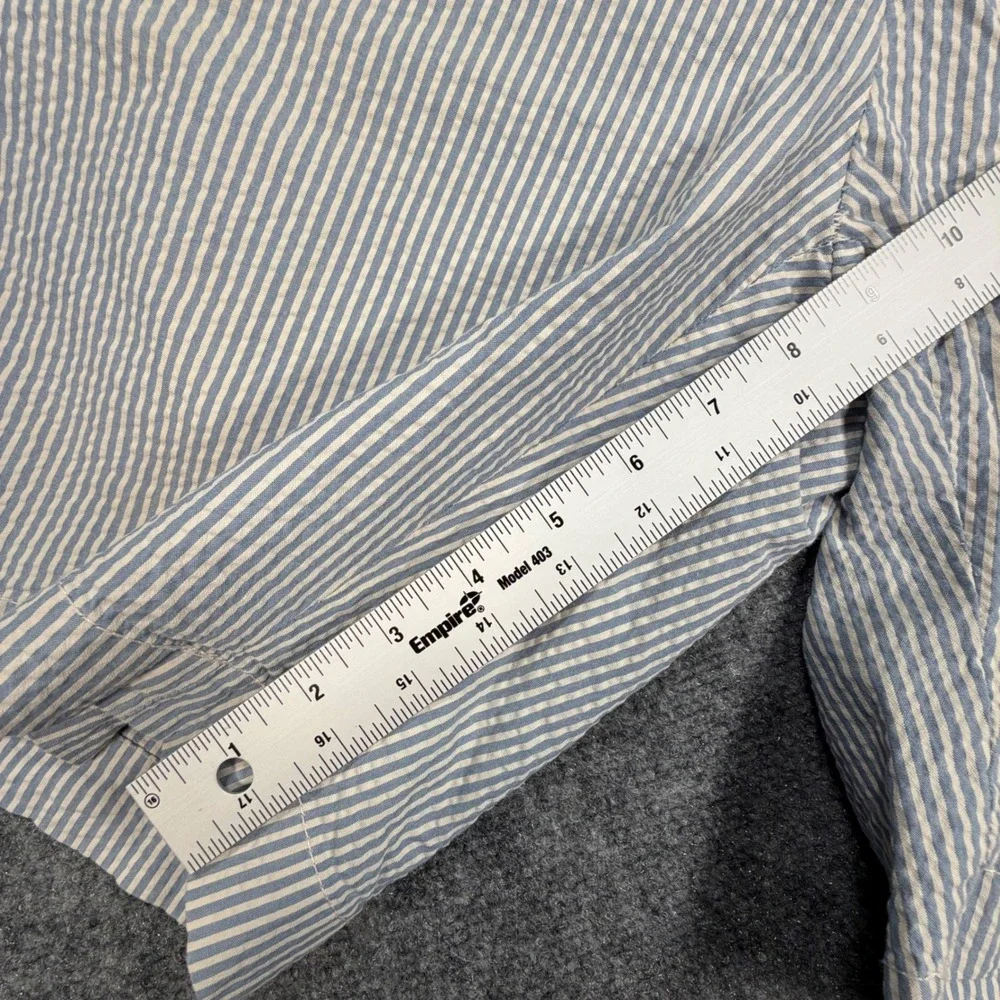 Polo Ralph Lauren Suffield Fit Shorts Mens 38 Blue White Seersucker Striped 0562